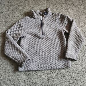 OBERMEYER Kids Superior Gear Zip Top Large Gray Quilted Aspen Colorado Ski